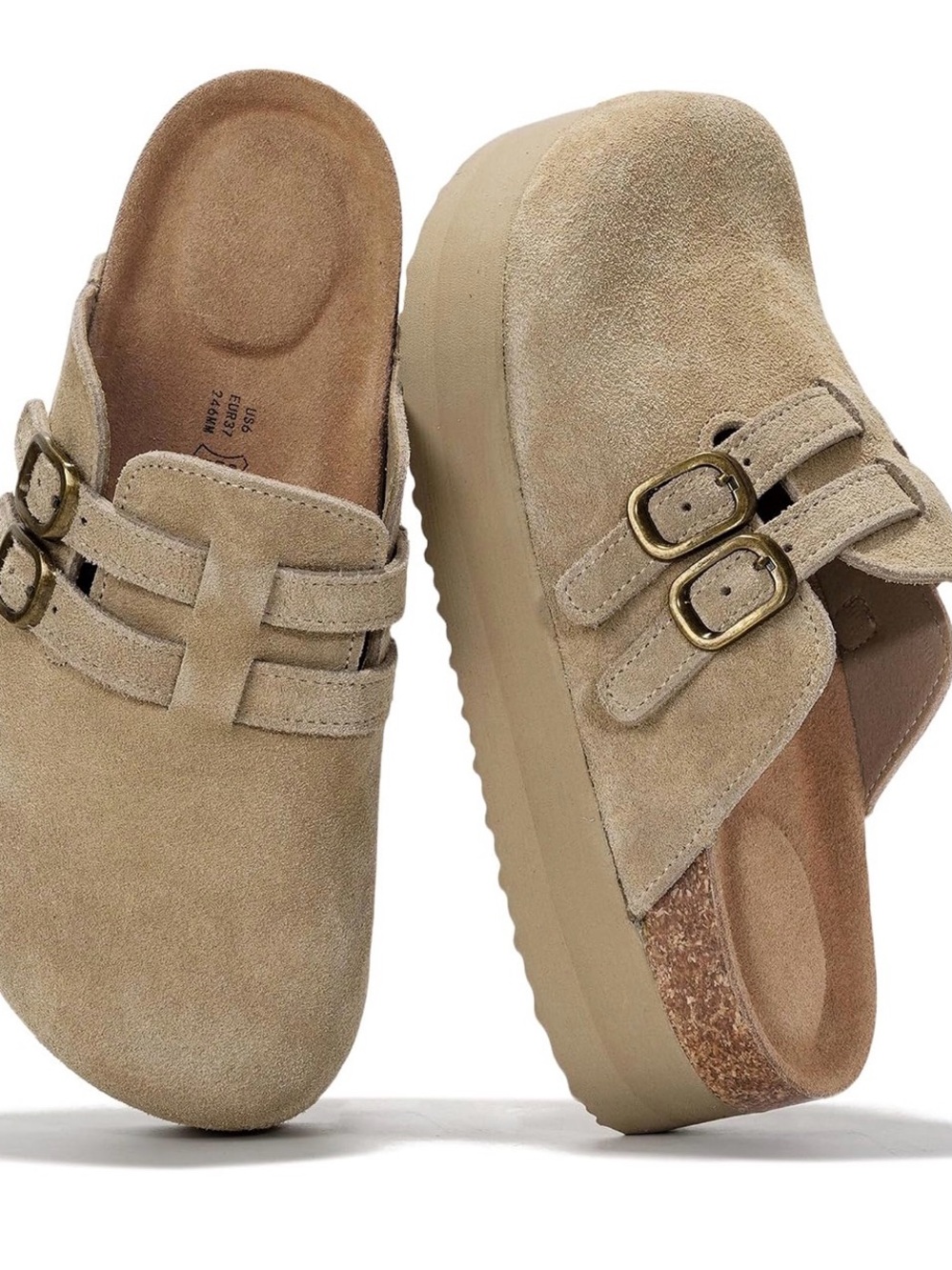 Project Cloud 100% Genuine Leather Platform Clogs